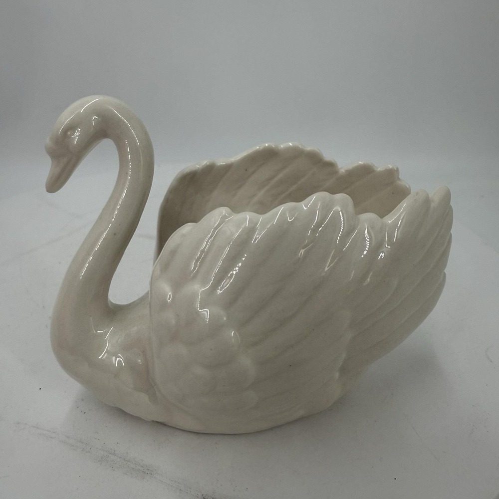 Vintage Swan Centerpiece Trinket Dish Planter- W Germany